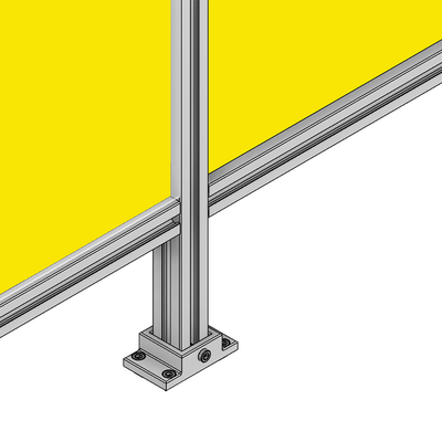 44-030-3 MODULAR SOLUTIONS PROFILE<br>30 SERIES CONNECTING FLANGE W/ HARDWARE